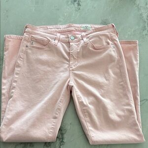 EUC AG Jeans The Prima Crop cigarette crop blush pink pants women’s size 26R